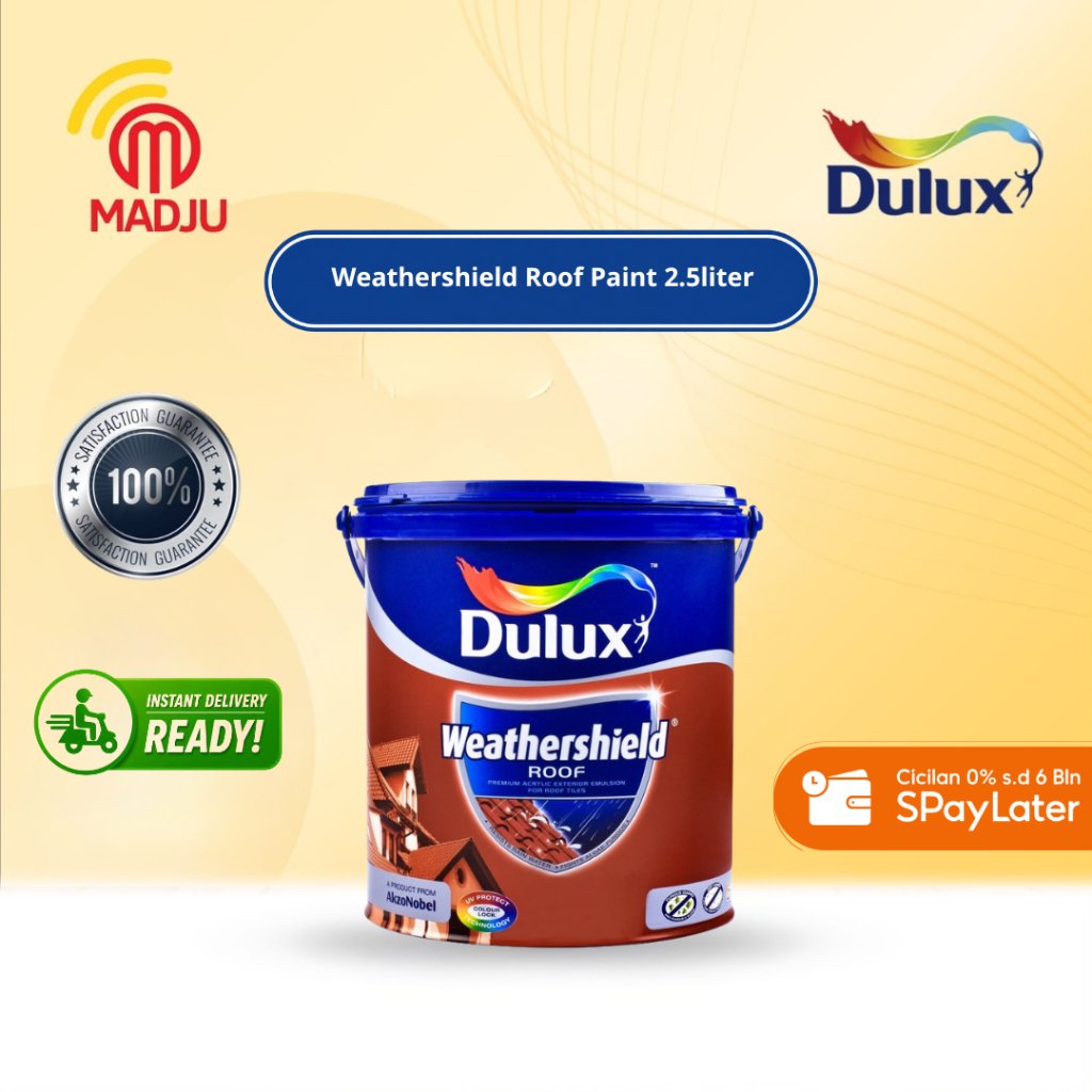Dulux Weathershield Roof Paint 2.5liter Cat Atap dan Genteng Dulux Weathershield Roof Paint