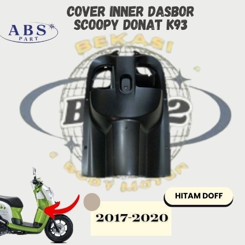 Cover Inner Dashboard Legshield Kontak Scoopy K93 FI ESP DONAT 2017 2018 2019 2020 Hitam Doff Non Or