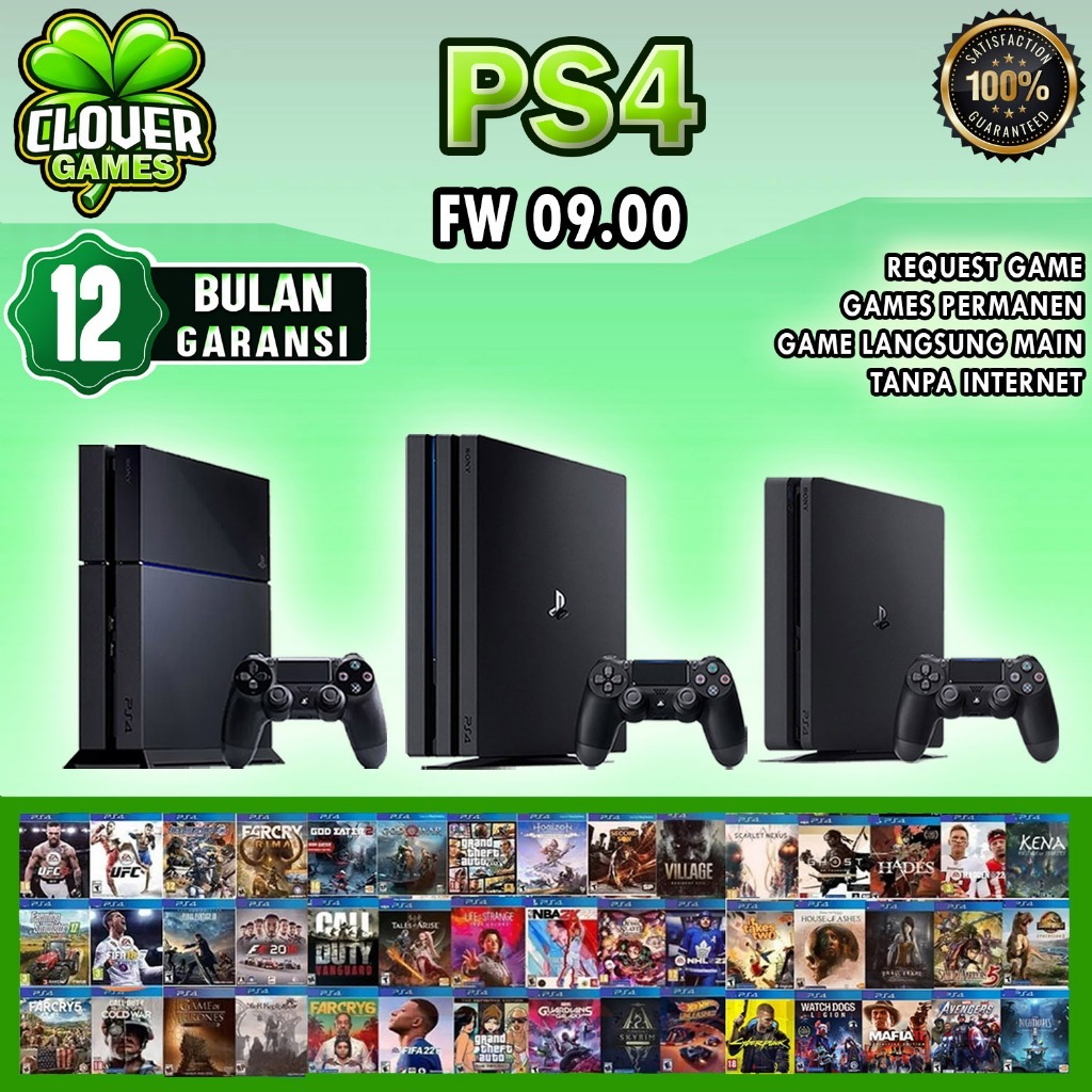 PS4 PS 4 Hen 9 Sony Fat Slim Pro Free Games Hen Garansi Toko 3 Bulan