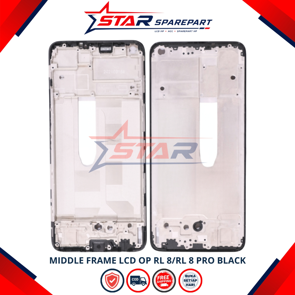 MIDDLE FRAME LCD REALME 8 / REALME 8 PRO / DUDUKAN LCD