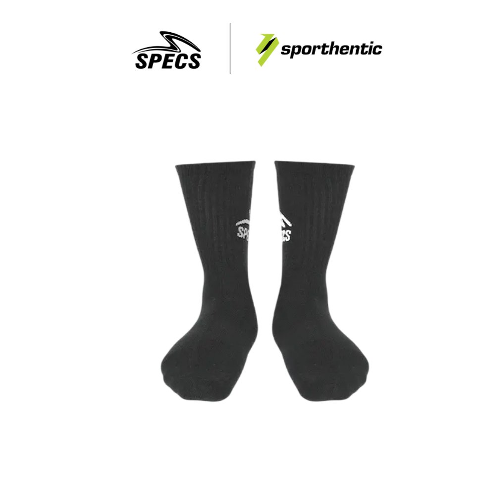 SPECS Kaos Kaki Dewasa ACADEMY CREW SOCKS BLACK | Socks Olahraga Pria Wanita Unisex Training Latihan