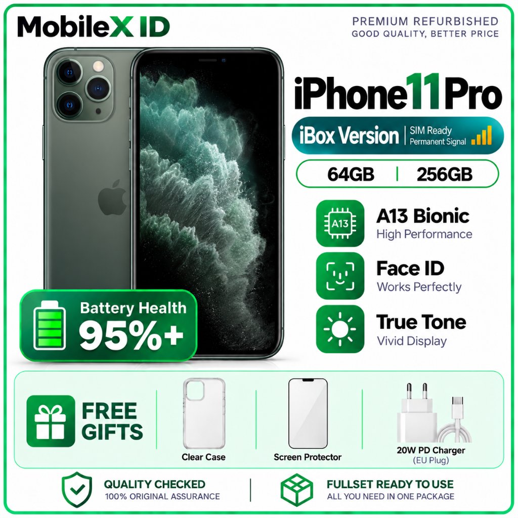 iPhone 11 Pro Max iBox Original 100% Second Ori iP 11 Second Bekas 64GB 256G