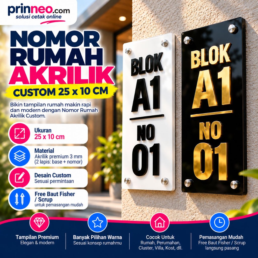 NOMOR RUMAH AKRILIK, NOMOR RUMAH AESTHETIC TIMBUL, NOMOR RUMAH TEMPEL DINDING, CUSTOM