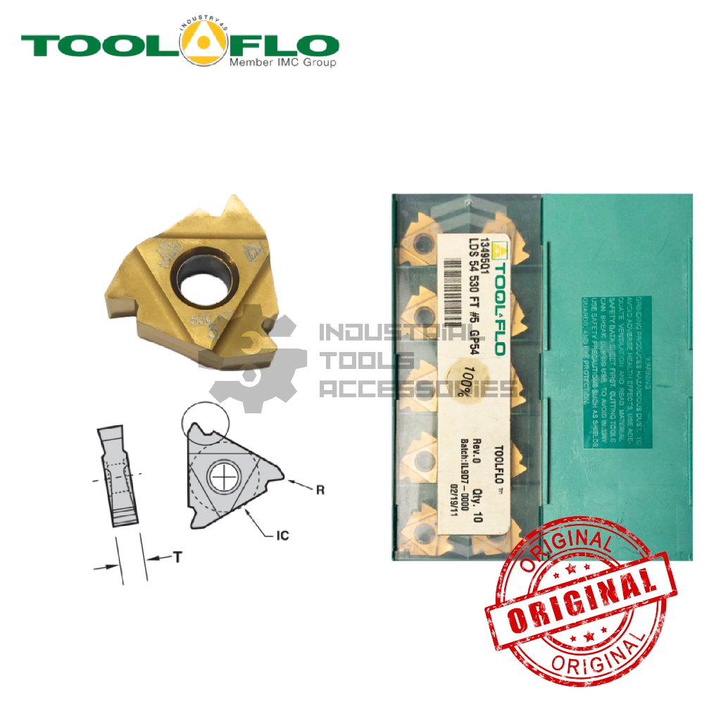 Insert LDS 54 GP54 TOOLFLO Pahat Bubut Ulir LDS 54 GP 54 Pahat Bubut Ulir Dalam