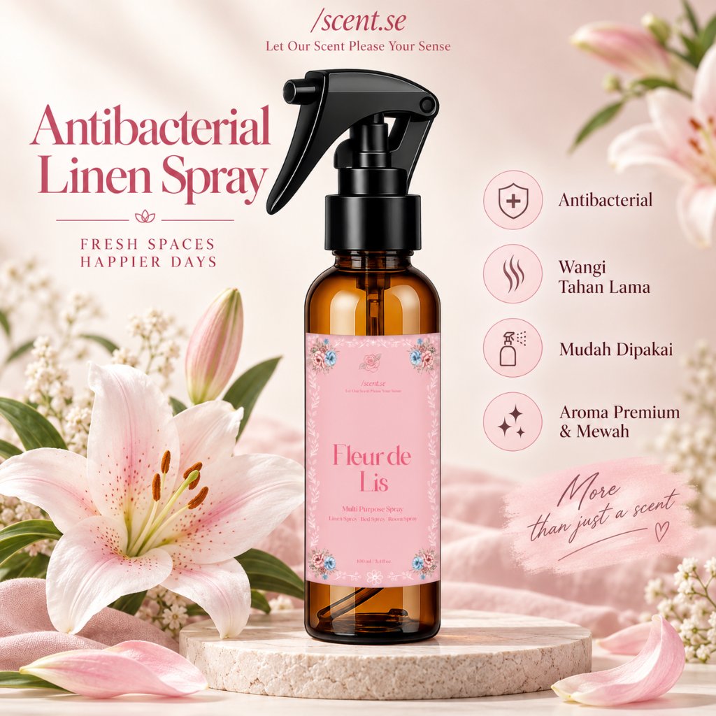 scent.se | Bed, Linen, Room Spray Antibacterial - Pengharum ruangan, pakaian, kasur aroma parfum tah