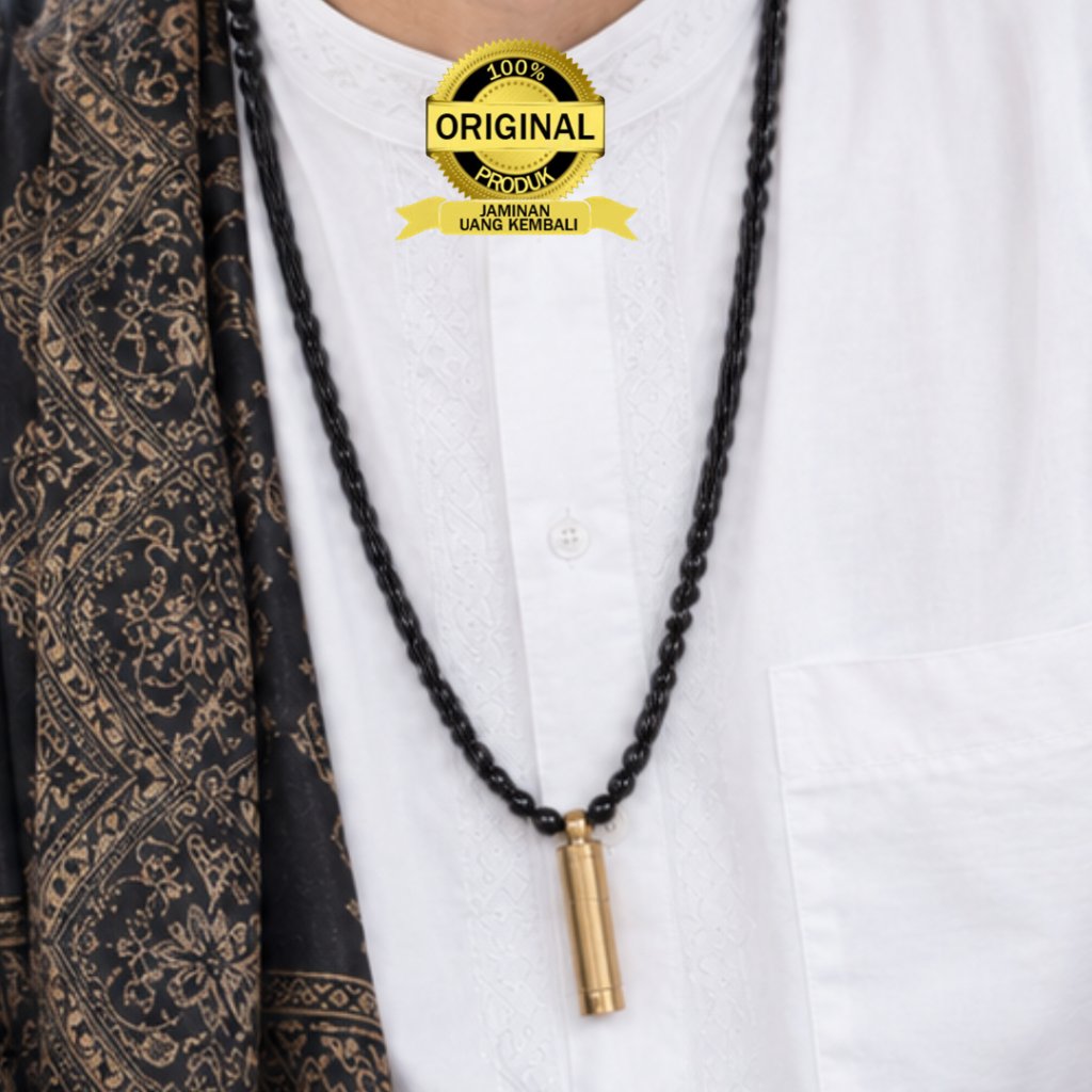 Kalung Tasbih Pria Keren Kayu Kokka Koka Kaokah Hitam Kecil ASLI 99 Butir Premium