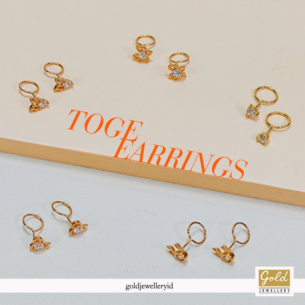 HEMAT Anting Toge Bayi Anak Emas Kuning 700 16k