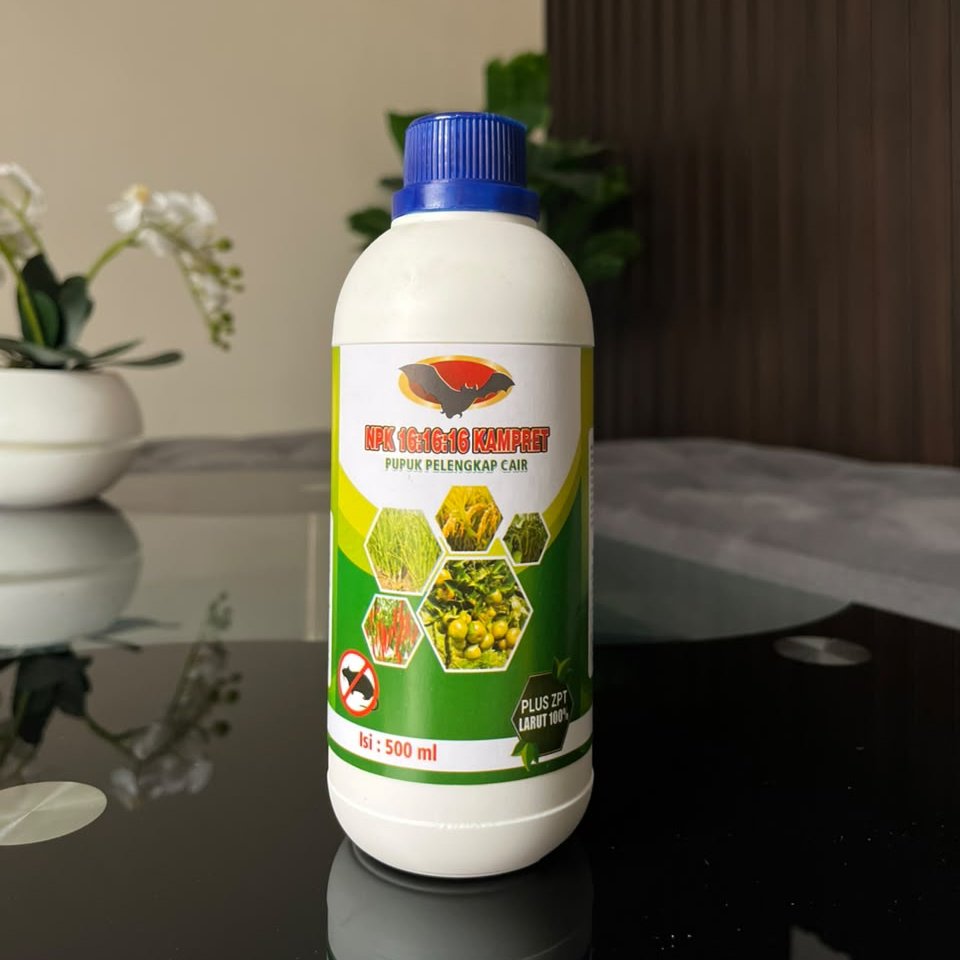 PUPUK CAIR NPK 16-16-16 KAMPRET PLUS ZPT LARUT 100% Isi 500 ML