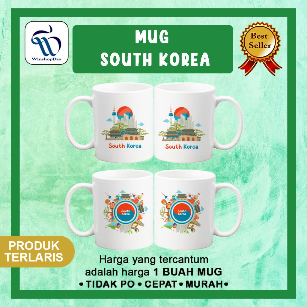 MUG DESIGN KOREA SELATAN  / MUG DESIGN SOUTH KOREA / OLEH - OLEH SOUTH KOREA