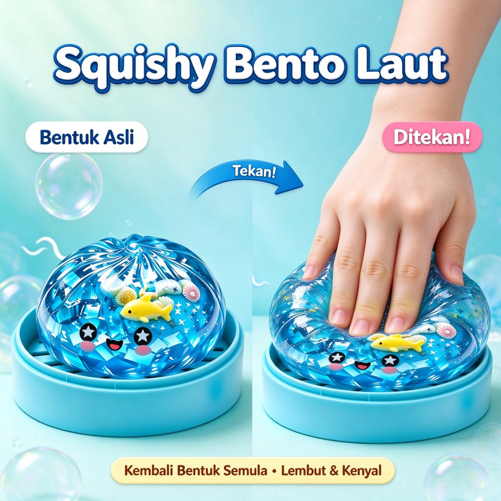 Bening Squishy Mainan Hewan Laut Kerang Squishy Bakpao Slow Rising Lucu Anti Stress Squishy Bocil Sq