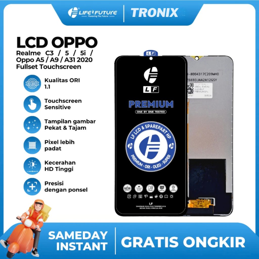 LCD OPPO A5 2020 / A9 2020 / A31 2020 - REALME C3 / REALME 5 /  FULLSET TOUCHSCREEN UNIVERSAL