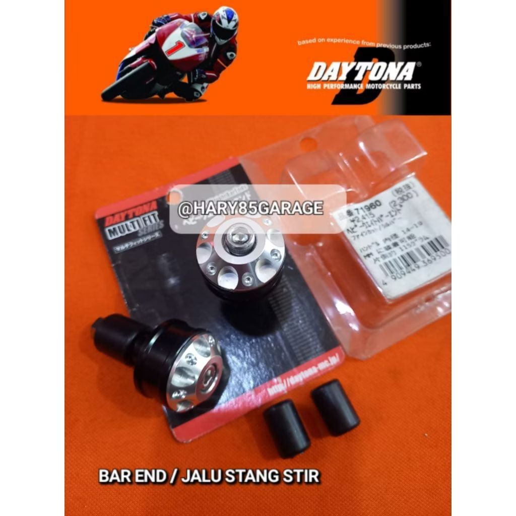 BAR END JALU STANG STIR DAYTONA SILVER ORIGINAL JAPAN