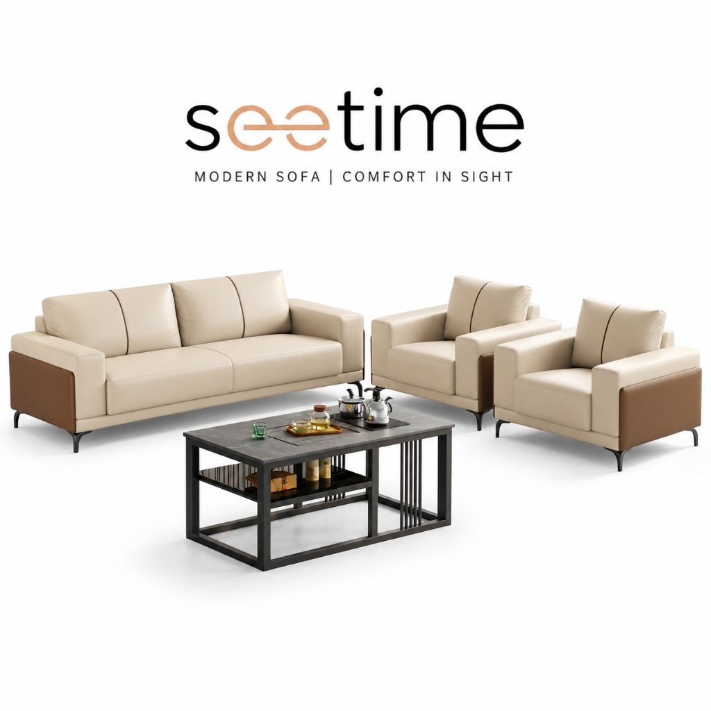 Sofa Minimalis Modern/Sofa Kantor/Sofa Ruang Tunggu/Sofa Italia/Sofa Kulit/Sofa Single & Triple