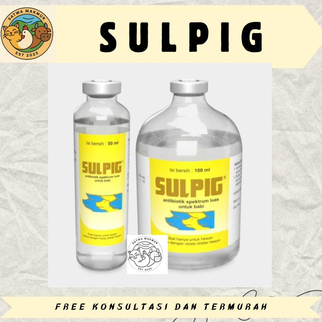 SULPIG 100ML - ANTIBIOTIK UNTUK BABI AMPUH ATADI DIARE / OBAT MENCRET TERNAK BABI, MEDION