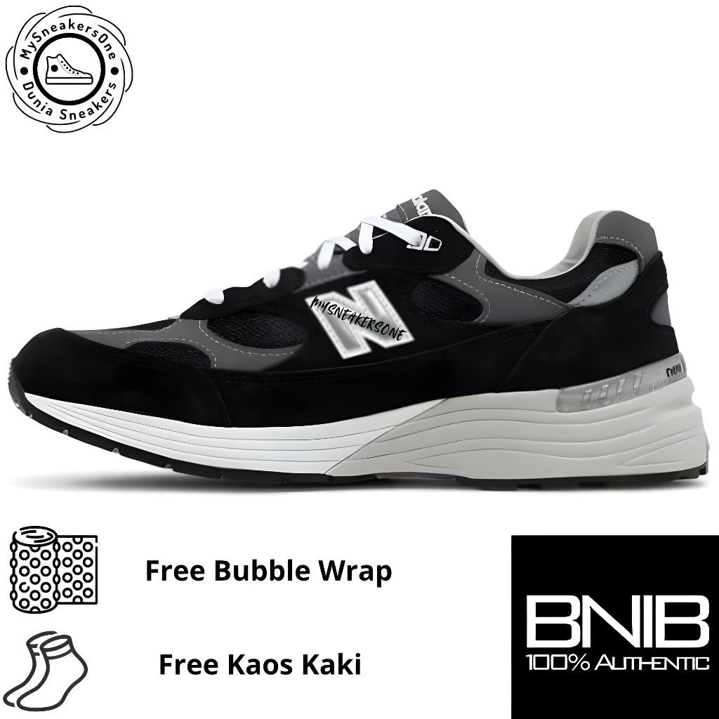Sepatu Kasual 992 Black Grey White