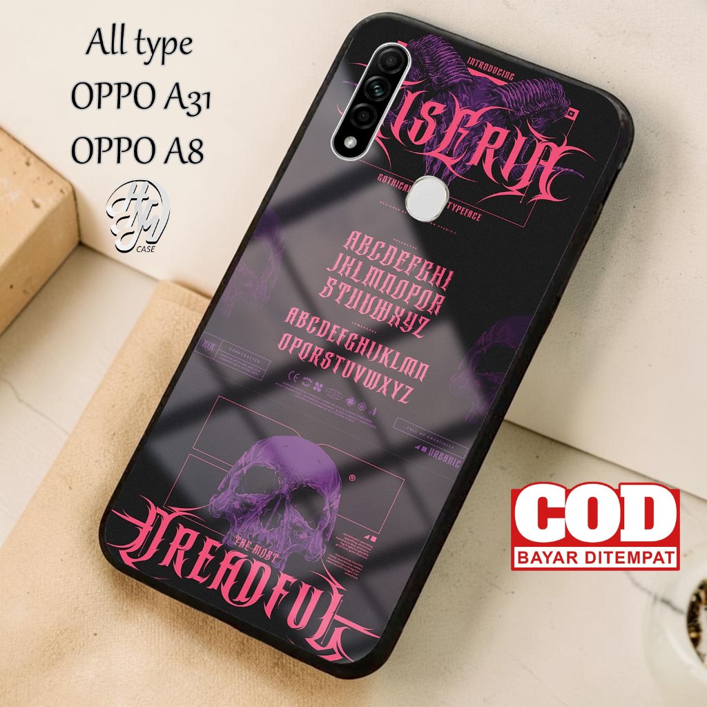Casing Hp Untuk Oppo A31 / Oppo A8 Terbaru - Fashion Abstrak Aesthethic Case Murah Softcase Hardcase