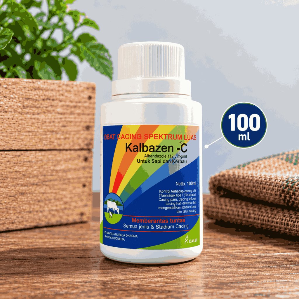 KALBAZEN C Obat Cacing Sapi Kerbau Untuk Hewan Ternak Besar Basmi Semua Jenis & Telur Cacing 100ML V