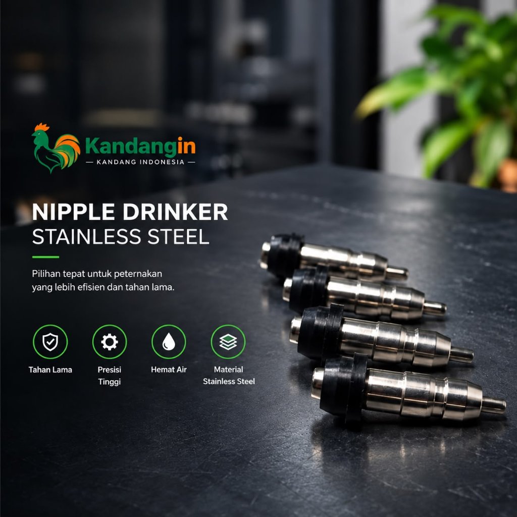 Nipple Drinker Stainless Steel Nipel Minum Ayam