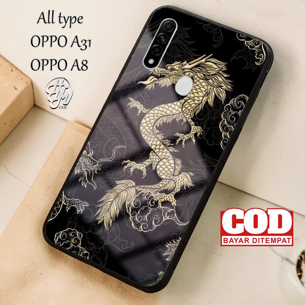 Casing Hp Untuk Oppo A31 / Oppo A8 Terbaru - Fashion Naga Case Murah Softcase Hardcase Glossy Pelind