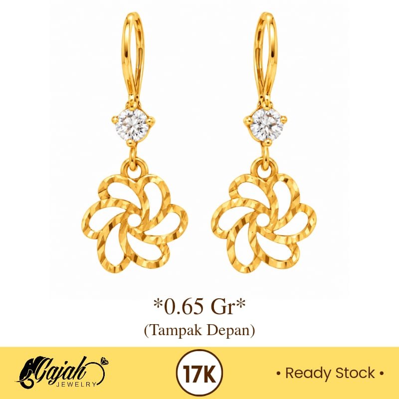 Anting Emas 17K -  0.65 Gram S1053