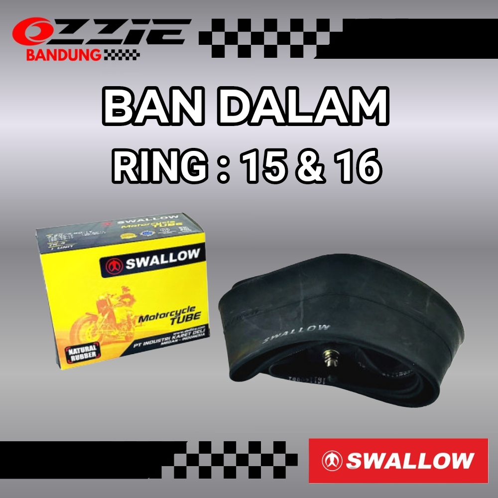BAN DALAM SWALLOW RING 15 & 16 BAN DALAM MATIC NOUVO SKYWAVE BAN DALAM CHOPPER RING 15 TAPAK LEBAR