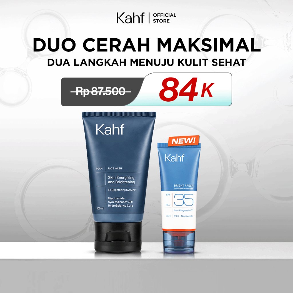 [BASIC SKINCARE FOR GAMERS - KAHF BUNDLE 2IN1 PAKET DAILY PROTECTION GACOR] Paket Face Care Expert C