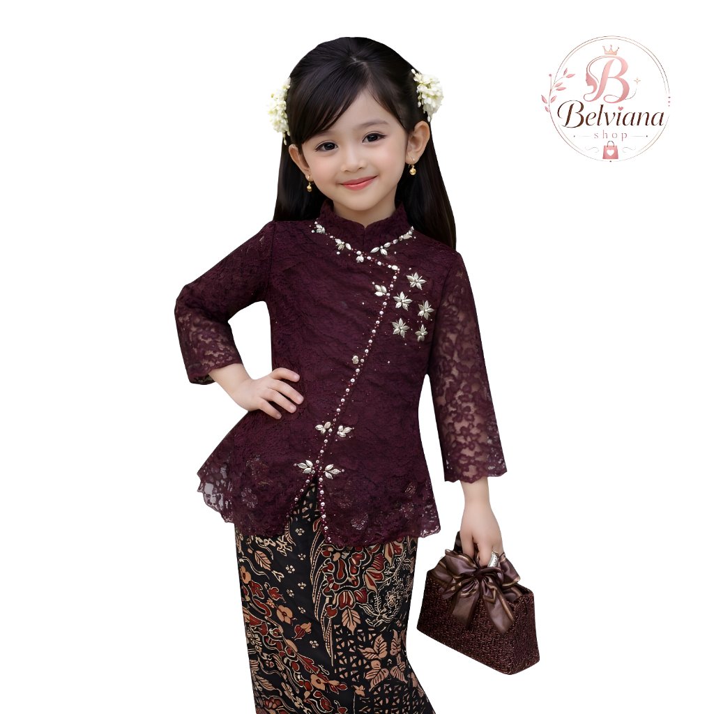 Setelan Baju kebaya Wisuda Anak model Janggan payet Terbaru  Baju kebaya Perpisahan anak TK Baju keb