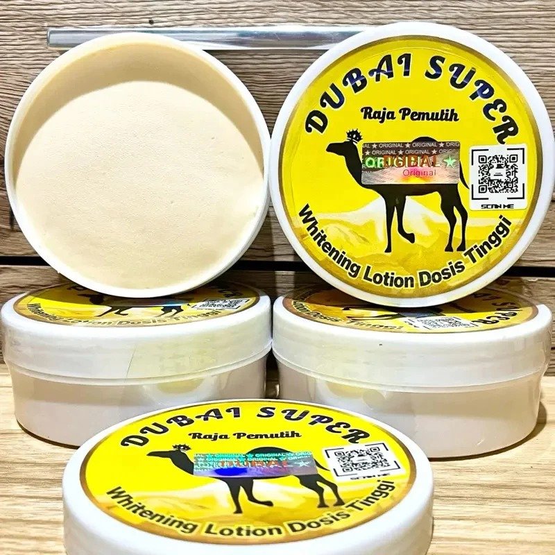 (Sesuai Gambar) HB Dosting Dubai Super Kemasan Lama Ori BPOM | Body Lotion Pemutih Badan Permanen & 