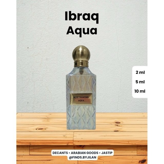 Decant IBRAQ Diamond Collection - 2ml 5ml 10ml | Parfum Ori Saudi Unisex (Sapphire Leather / Blue Di