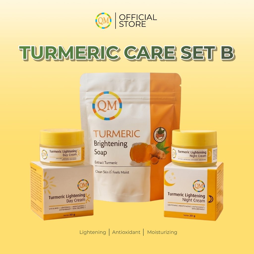 QM Turmeric Care Set B Soap Day Night Cream