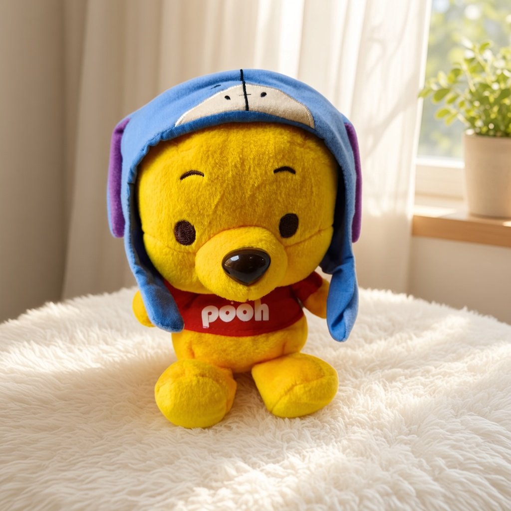 Boneka Winnie The Pooh Pakai Topi Eeyore Original Disney