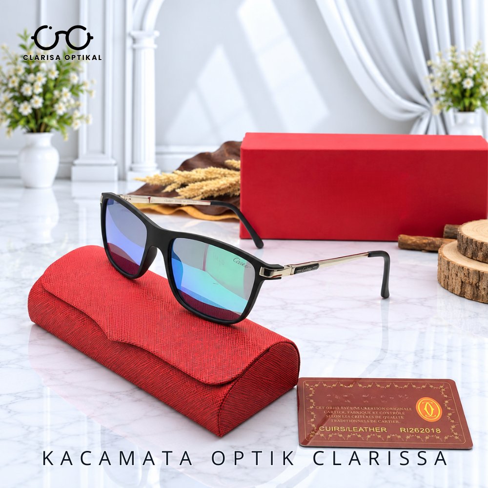KACAMATA FASHION PRIA CARTIER 3875 ANTISILAU ANTIRADIASI PHOTOCROMIC POLARIZED ANTISILAU ANTIRADIASI