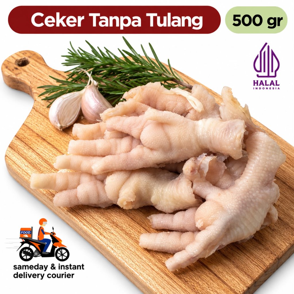 Ceker  Ayam Tanpa Tulang Bersih Halal / Ceker boneless / cocok untuk ceker mercon / dakbal / dimsum 