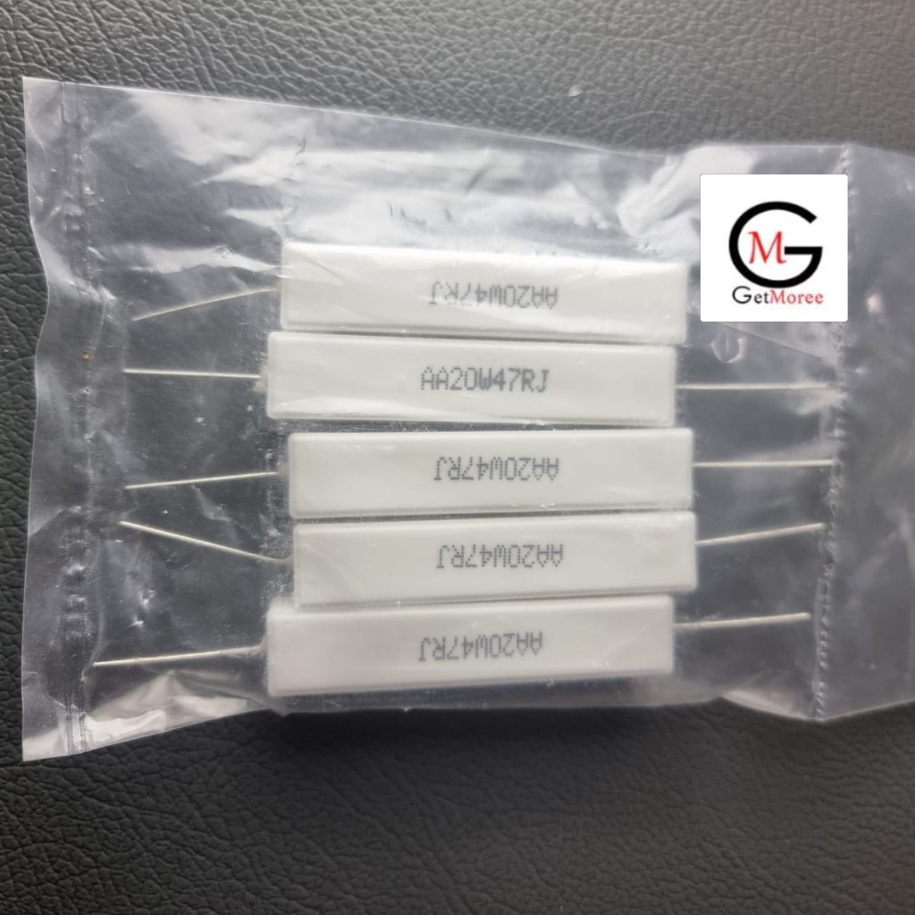Resistor Kapur 20w 20 watt 20watt 1 10 12 18 20 22 33 39 47 56 100 180 200 220 300 OHM