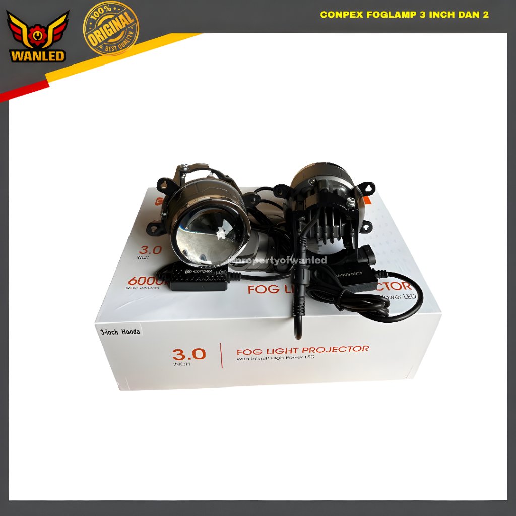 Conpex Foglamp 3 Inch dan 2 Inch Lampu Foglamp Projector Honda F3