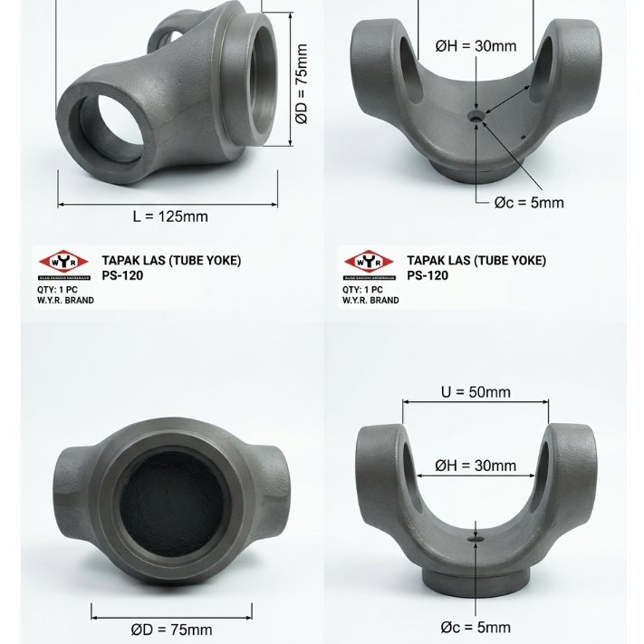 Tapak Las Yoke Tube Boll Yoke PS120 PS 120 Canter 125 Untuk TRUK