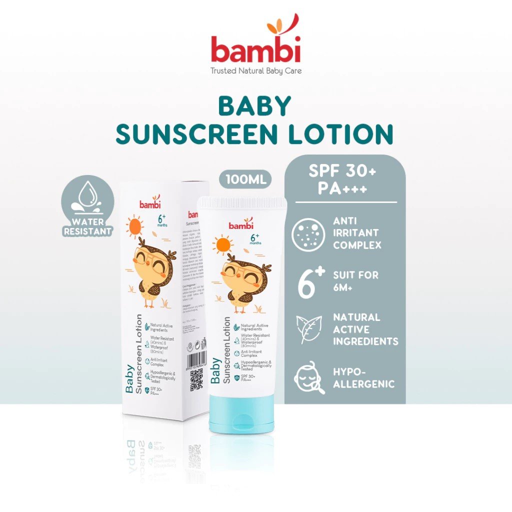 BAMBI BABY SUNSCREEN LOTION SUNBLOCK BAYI 100ML SPF 30