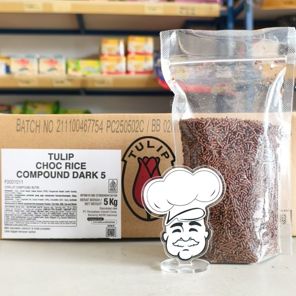 Tulip Chocolate Rice Dark 250Gr / Meses Tulip / Coklat Meses Tulip / Meses Coklat Tulip