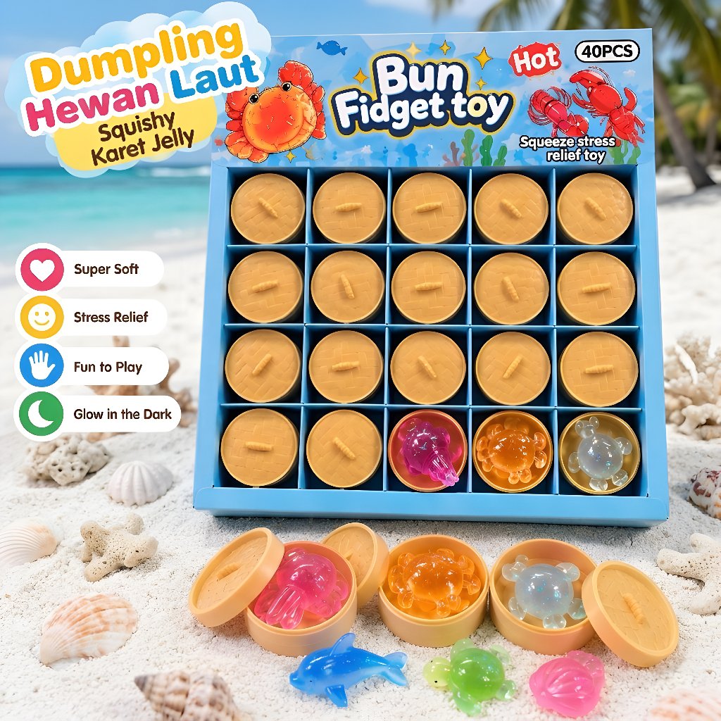Promo Squishy Dumpling Hewan Laut Seaworld Bahan Karet Fidget Toys Squishy Paling Laris