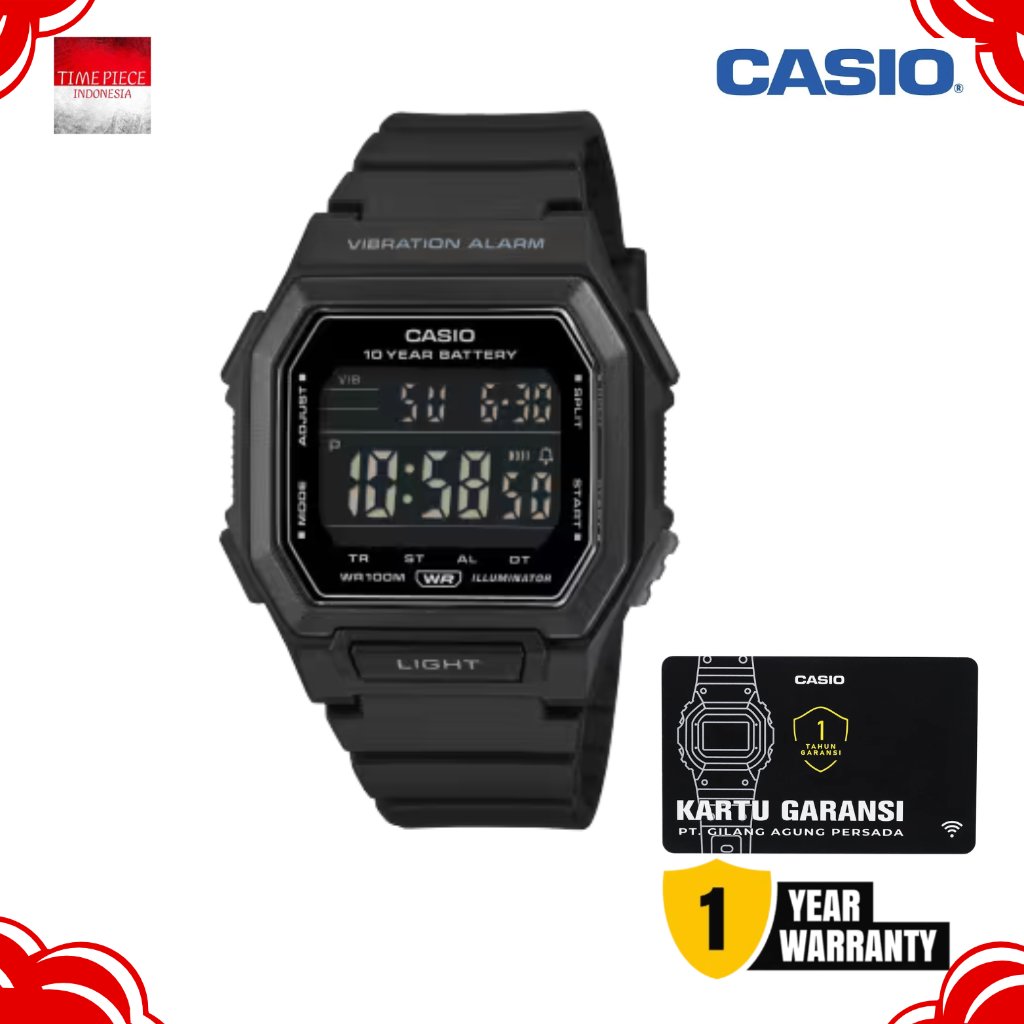 CASIO DIGITAL W-738H-1BVDF / CASIO W738H-1BV ORIGINAL & GARANSI
