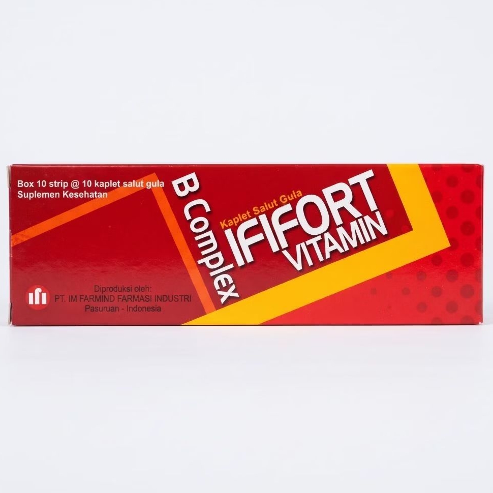 IFIFORT Kaplet Salut Gula - Vitamin B Complex (10 Strip @ 10 Kaplet Salut Gula /Dus)