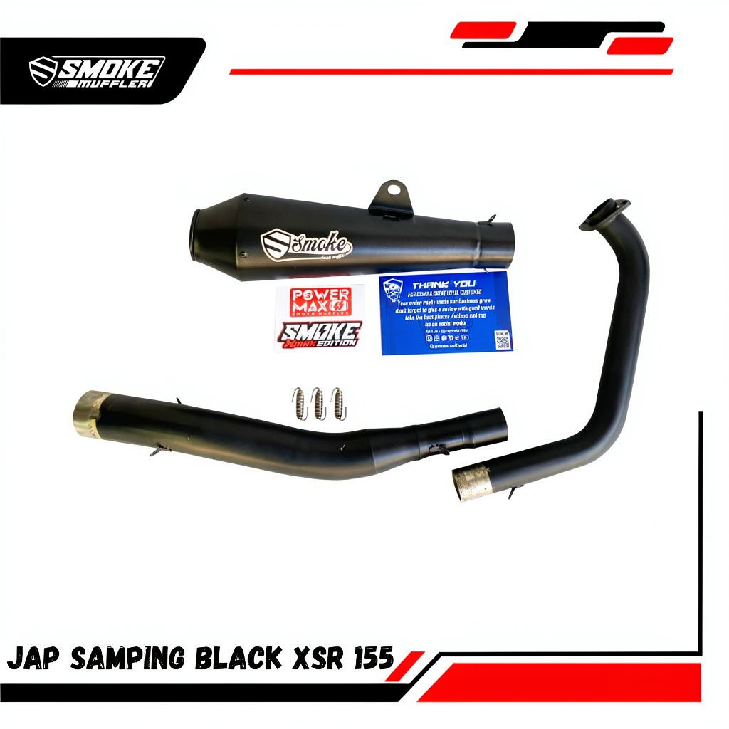 Knalpot Retro Series Yamaha XSR 155 Smoke Muffler