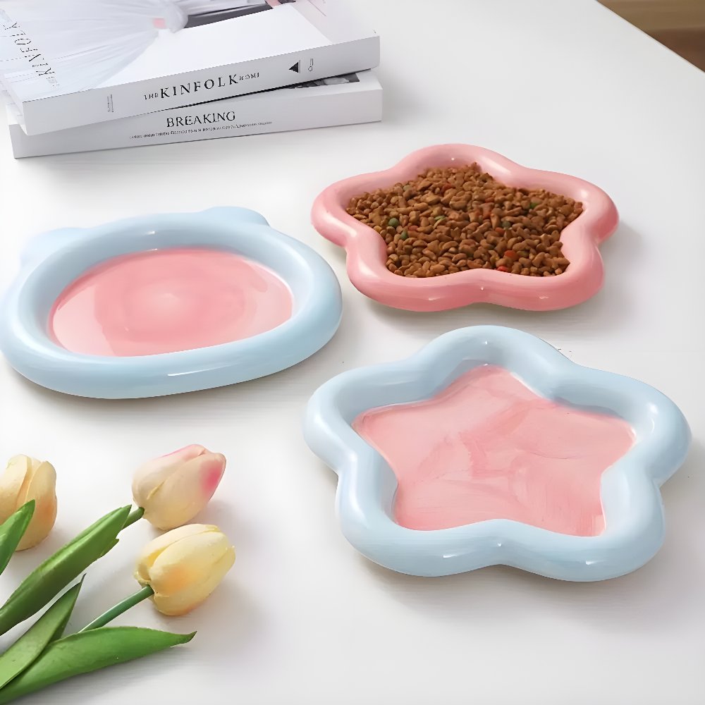 Piring Dessert Bunga Vintage 15cm - Piring Kue Keramik Estetik Pengiriman Aman