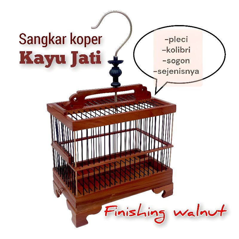 Sangkar Jalan Pleci Kayu Jati Mini Sangkar Burung Pleci Kotak Kecil Sangkar Travel Pleci Murah