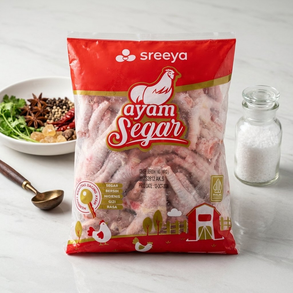 Sreeya Ceker Ayam Bersih 1kg | Sreeya Chicken Feet