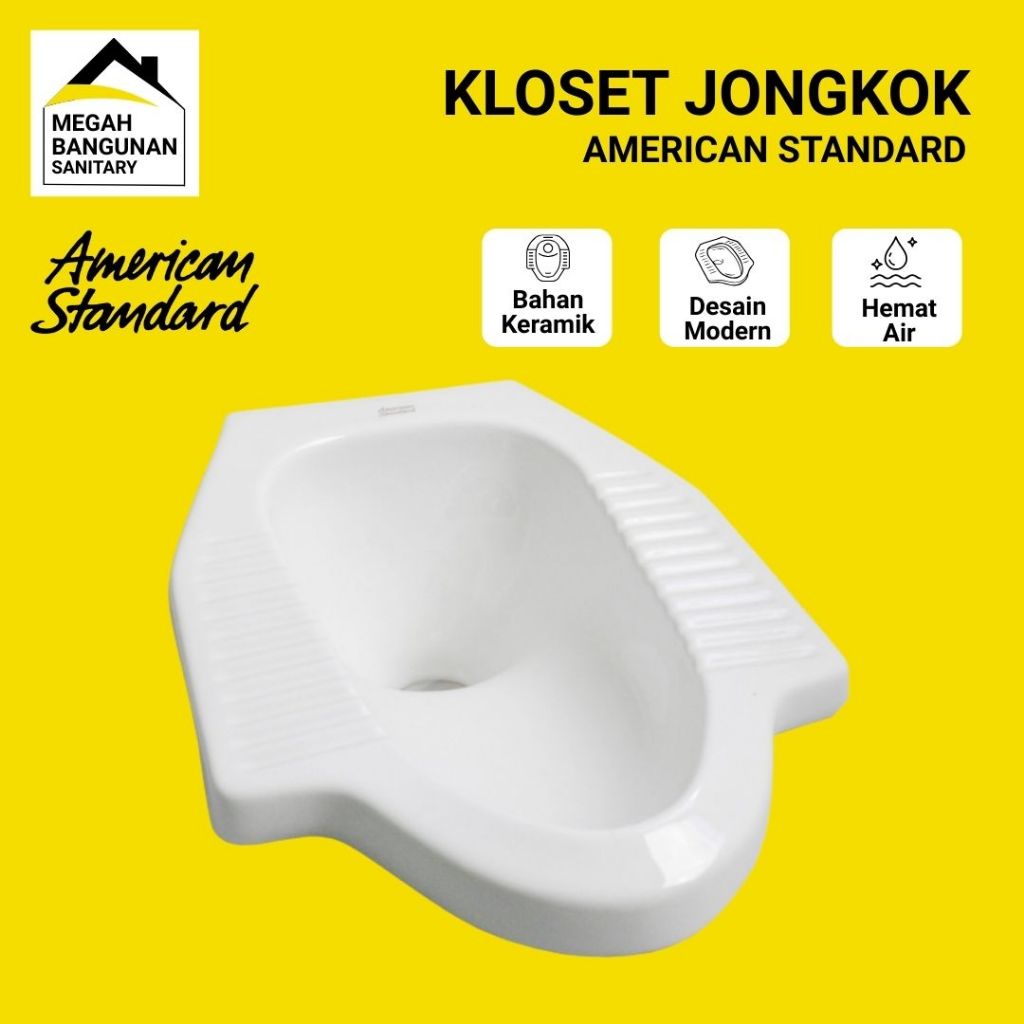 Kloset Jongkok American Standard Squat WC Closet Jongkok Putih Ivory