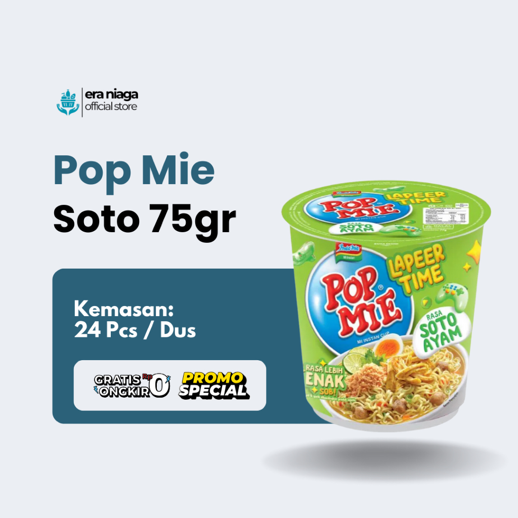 

Pop Mie Rasa Soto 75g - 1 Dus @24PCS