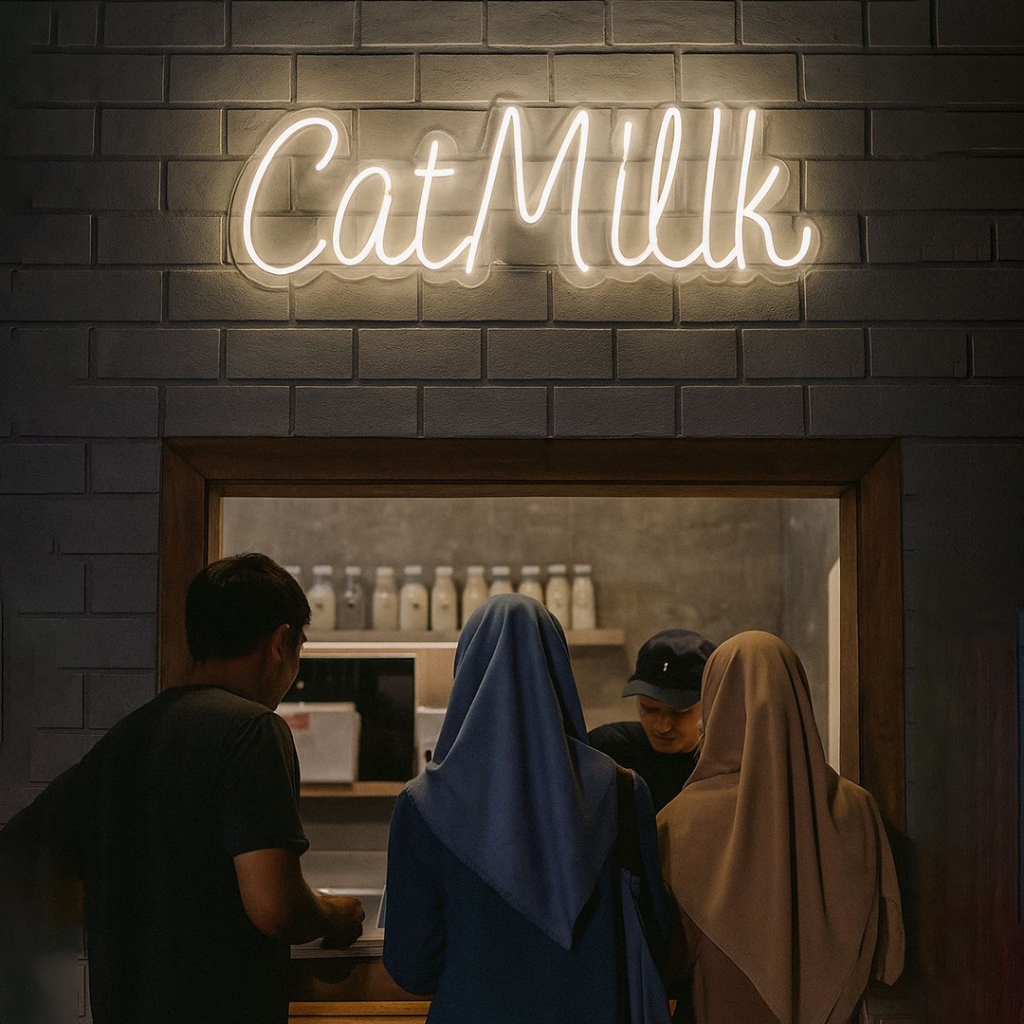 Huruf Neon Flex LED Custom Logo & Tulisan | Neon Flex Sign Custom Indoor Outdoor Premium