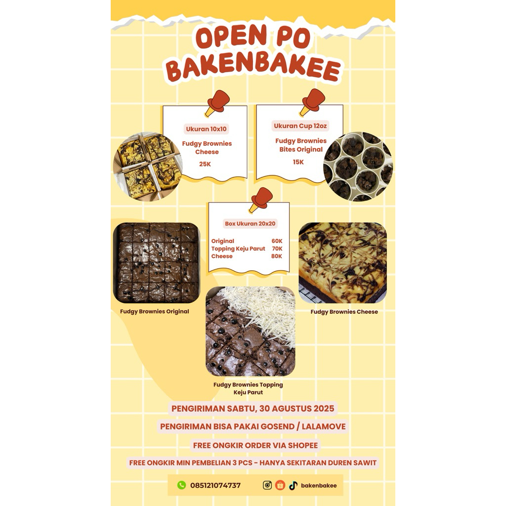 

OPEN PO BAKENBAKEE - PENGIRIMAN 30 AGUSTUS 2025
