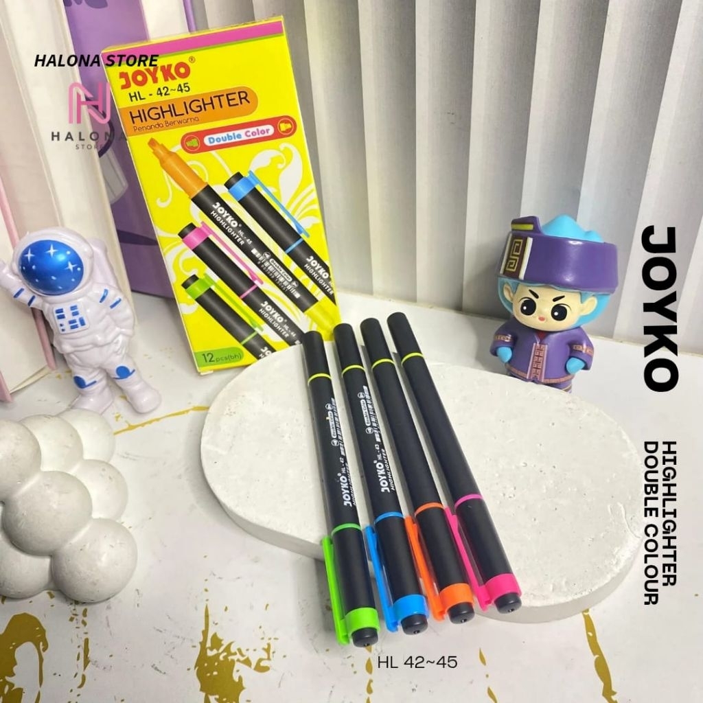 

Highlighter Double Colour / Stabilo / penanda Berwarna 2 Tip Warna Joyko